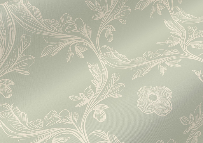 Trellis Prints, Vine and Bloom Bud Green - Twist&Fit Roller Blind - Image 4